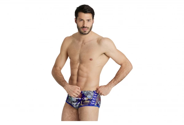 Maillot De Bain Arena Short Icons Allover Bleu 3 Maillot De Bain Arena Short Icons Allover Bleu – Image 3