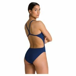 Maillot De Bain 1 Pièce Femme Arena Team Challenge Back Solid Bleu -Équipement Natation Soldes unnamed file 961